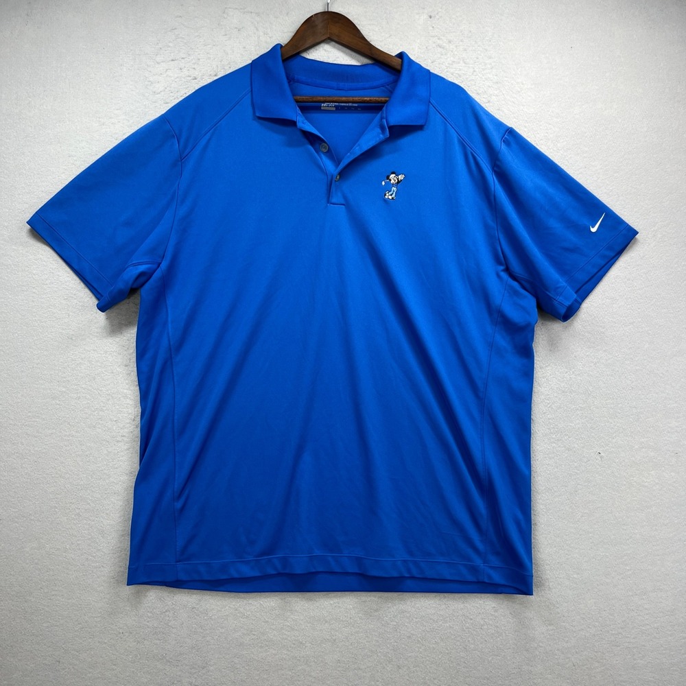 Nike Golf Disney Parks Mickey Mouse Polo Mens XXL Blue Dri-Fit Tour Performance